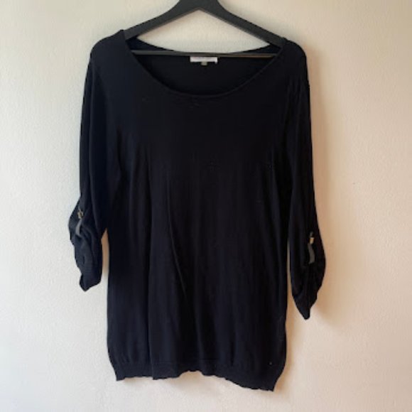 Calvin Klein Silk Blend Black Sweater - Picture 1 of 6